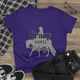 Casual Crazy Western Pleasure Horses Lady - Midweight Cotton Tee