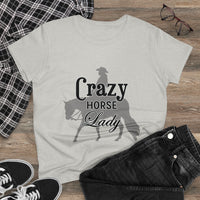Casual Crazy Western Pleasure Horses Lady - Midweight Cotton Tee