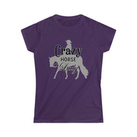 Casuals- Crazy Western Pleasure Horse Lady 2- Women's Softstyle Tee