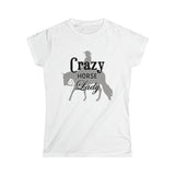 Casuals- Crazy Western Pleasure Horse Lady 2- Women's Softstyle Tee