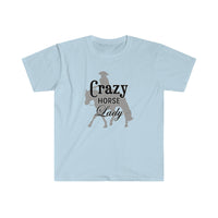 Casuals- Crazy Ranch Horse Lady- Unisex Softstyle T-Shirt