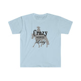 Casuals- Crazy Ranch Horse Lady- Unisex Softstyle T-Shirt