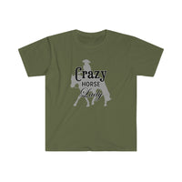 Casuals- Crazy Ranch Horse Lady- Unisex Softstyle T-Shirt