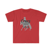 Casuals- Crazy Ranch Horse Lady- Unisex Softstyle T-Shirt