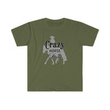 Casuals- Crazy Ranch Horse Lady- Unisex Softstyle T-Shirt