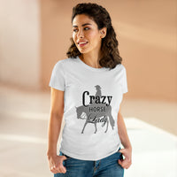 Casual Crazy Western Pleasure Horses Lady - Midweight Cotton Tee