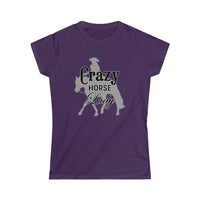 Casuals- Crazy Ranch Horse Lady 2- Women's Softstyle Tee
