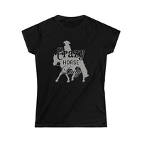 Casuals- Crazy Ranch Horse Lady 2- Women's Softstyle Tee