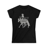 Casuals- Crazy Ranch Horse Lady 2- Women's Softstyle Tee