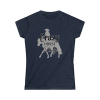 Casuals- Crazy Ranch Horse Lady 2- Women's Softstyle Tee