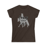 Casuals- Crazy Ranch Horse Lady 2- Women's Softstyle Tee