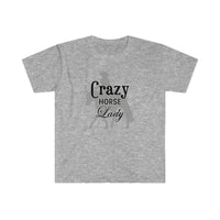 Casuals- Crazy Ranch Horse Lady- Unisex Softstyle T-Shirt