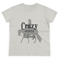 Casual Crazy Western Pleasure Horses Lady - Midweight Cotton Tee