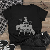 Casual Crazy Western Pleasure Horses Lady - Midweight Cotton Tee