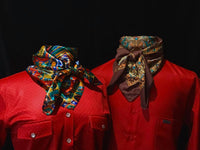 VL82732- Red Carbon Fiber Print Western Showgirl with Pockets