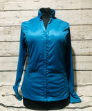 Malibu Blue CF Print Zip Up Tunic