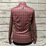 Mauve Diamond print Zip up Tunic