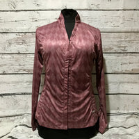 Mauve Diamond print Zip up Tunic