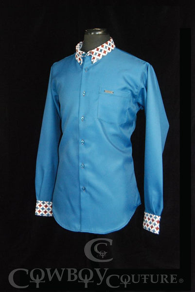 VL54302 - Cadet Blue Tailored Fit Cowboy Couture